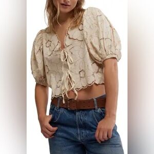Free people floral printed top